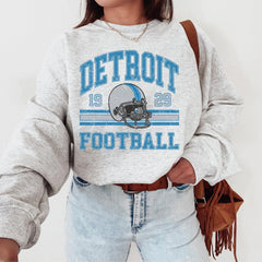 Detroit Football Sweatshirt For Him, Vintage Detroit Sweater, Detroit Football Retro Gift, Detroit Gift For Her, Detroit Football Crewneck