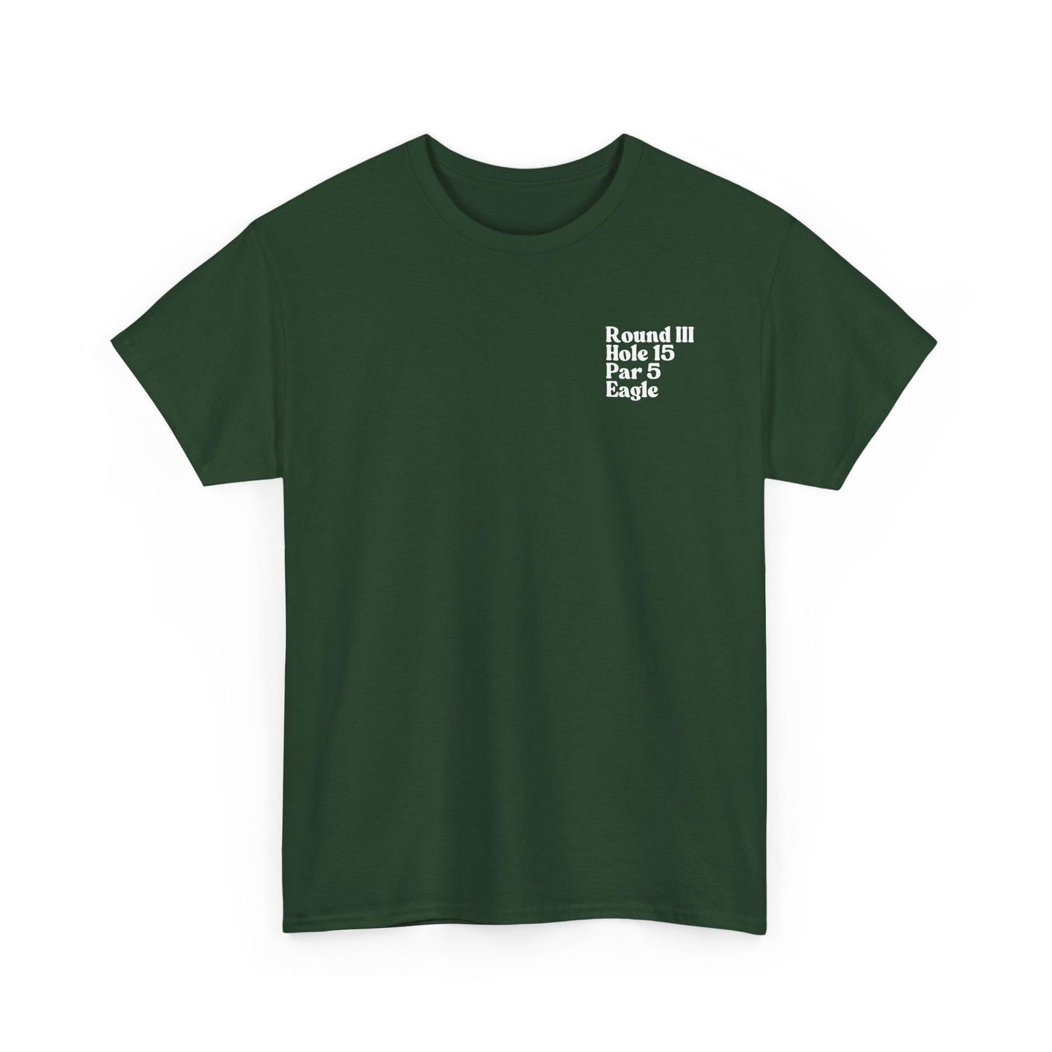 Rory McIlroy Masters Golf T Shirt Iconic 15th Hole Eagle Shot at Augusta