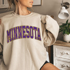 Women's Minnesota Football Crewneck, Minnesota Retro Football Sweatshirt for Women, Minnesota Football Clothing, Minnesota Football Sweater