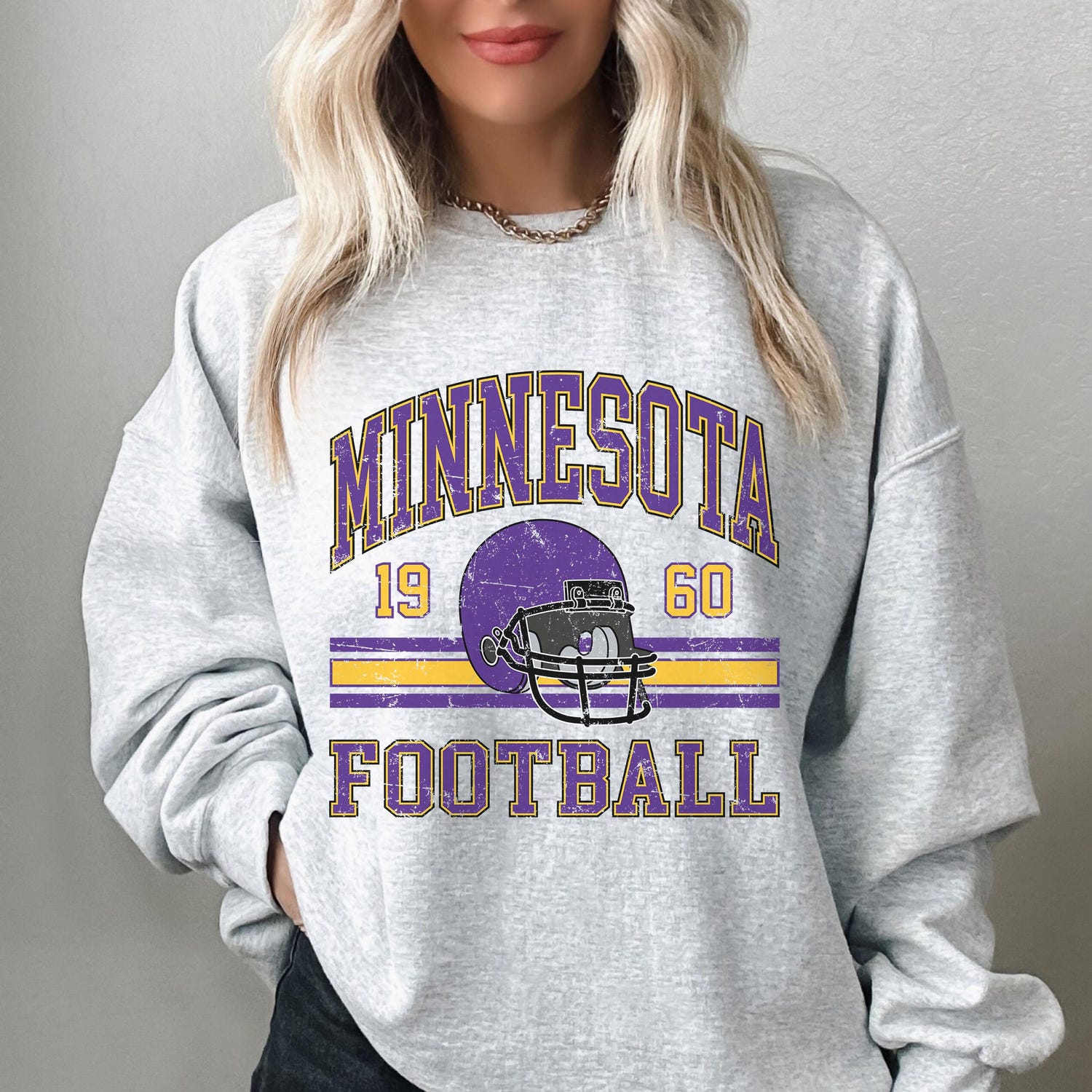 Vintage Minnesota Sweatshirt For Him, Minnesota Football Gift For Women, Retro Minnesota Football Sweater, Minnesota Football Crewneck