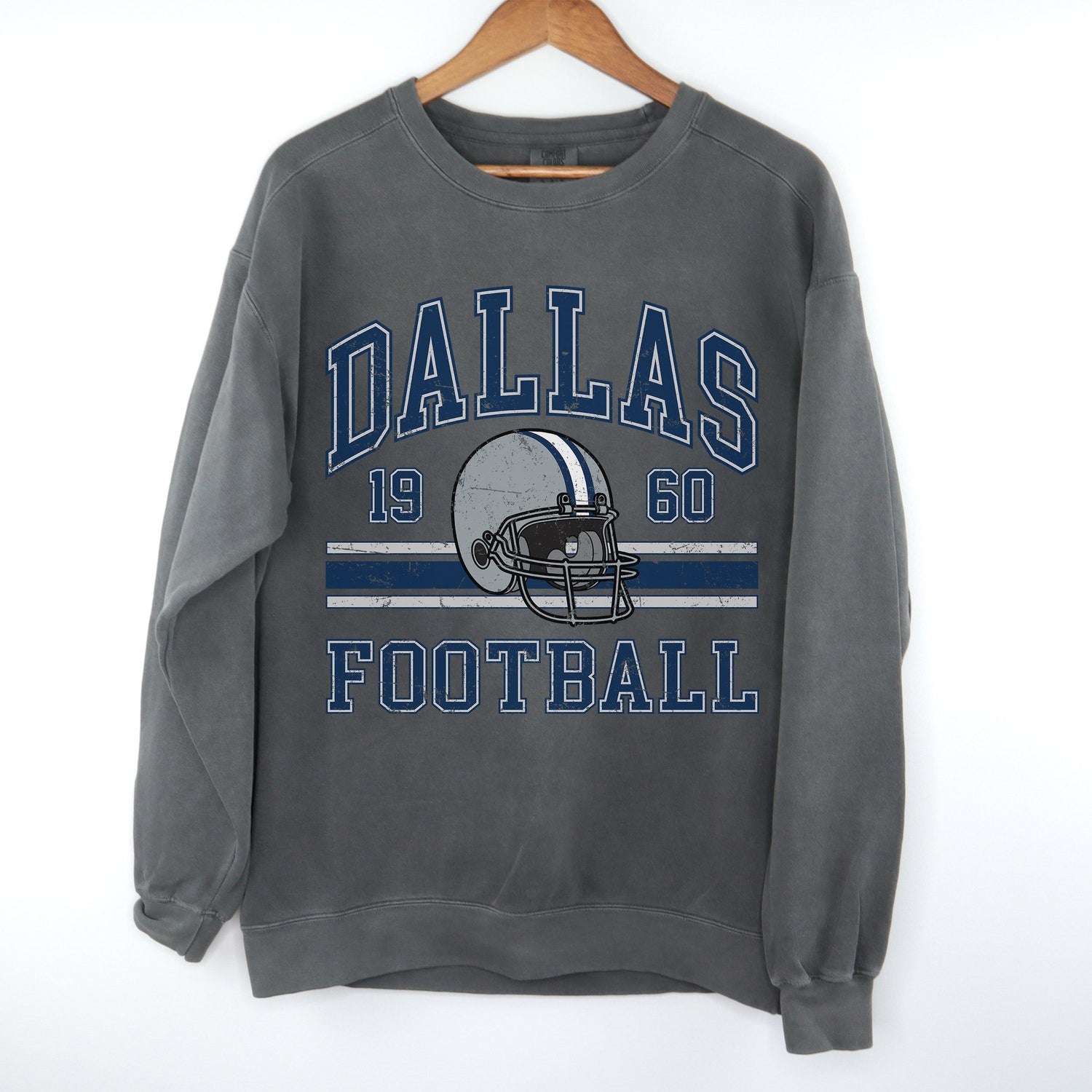 Dallas Football Sweater For Him, Dallas Football Women's Gift, Dallas Football Retro Men's Crewneck, Vintage Dallas Sweatshirt For Women