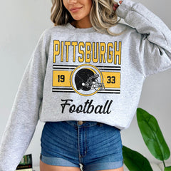Pittsburgh Retro Gift For Him, Vintage Pittsburgh Football Sweater, Pittsburgh Football Sweatshirt For Women, Pittsburgh Football Crewneck