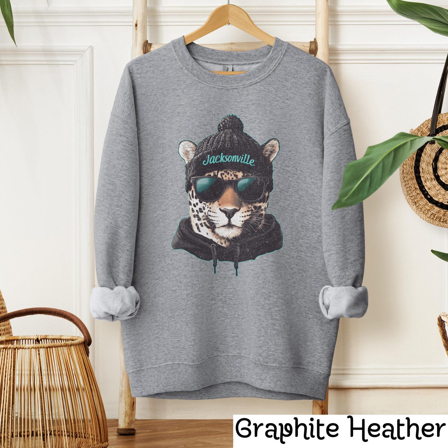 Jacksonville Football Crewneck Sweatshirt, Vintage Sports Fan Apparel, Trendy Game Day Gift, Unisex Sweatshirt, Jacksonville Football Fan