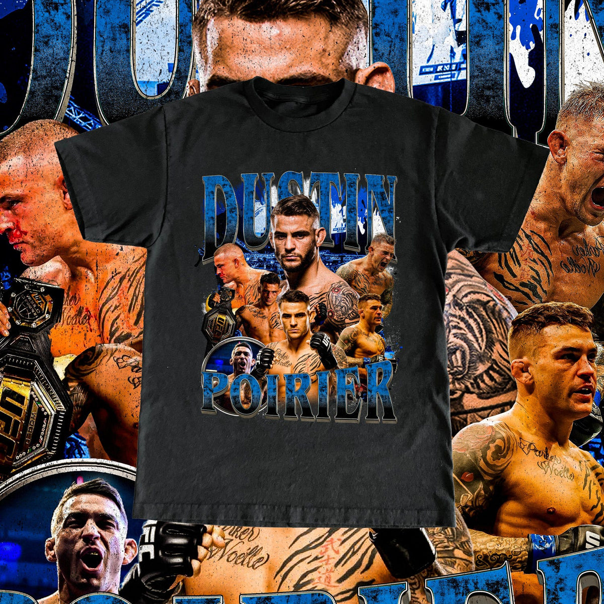 Dustin Poirier T Shirt High Quality Print  - UFC Fan DP The Diamond Fighter Custom Vintage Design