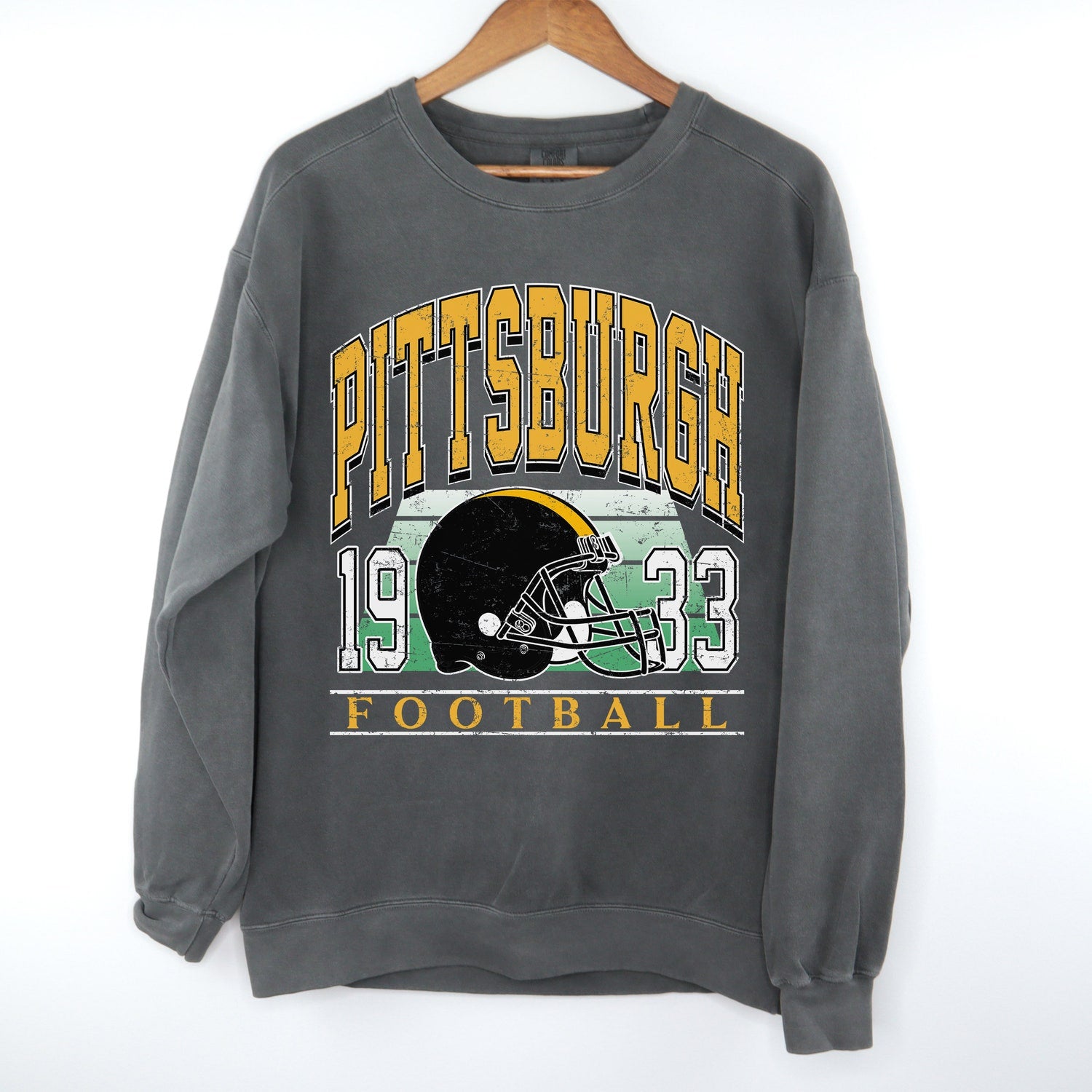Pittsburgh Vintage Gift For Him, Pittsburgh Football Sweatshirt For Her, Retro Pittsburgh Football Crewneck, Pittsburgh Football Sweater