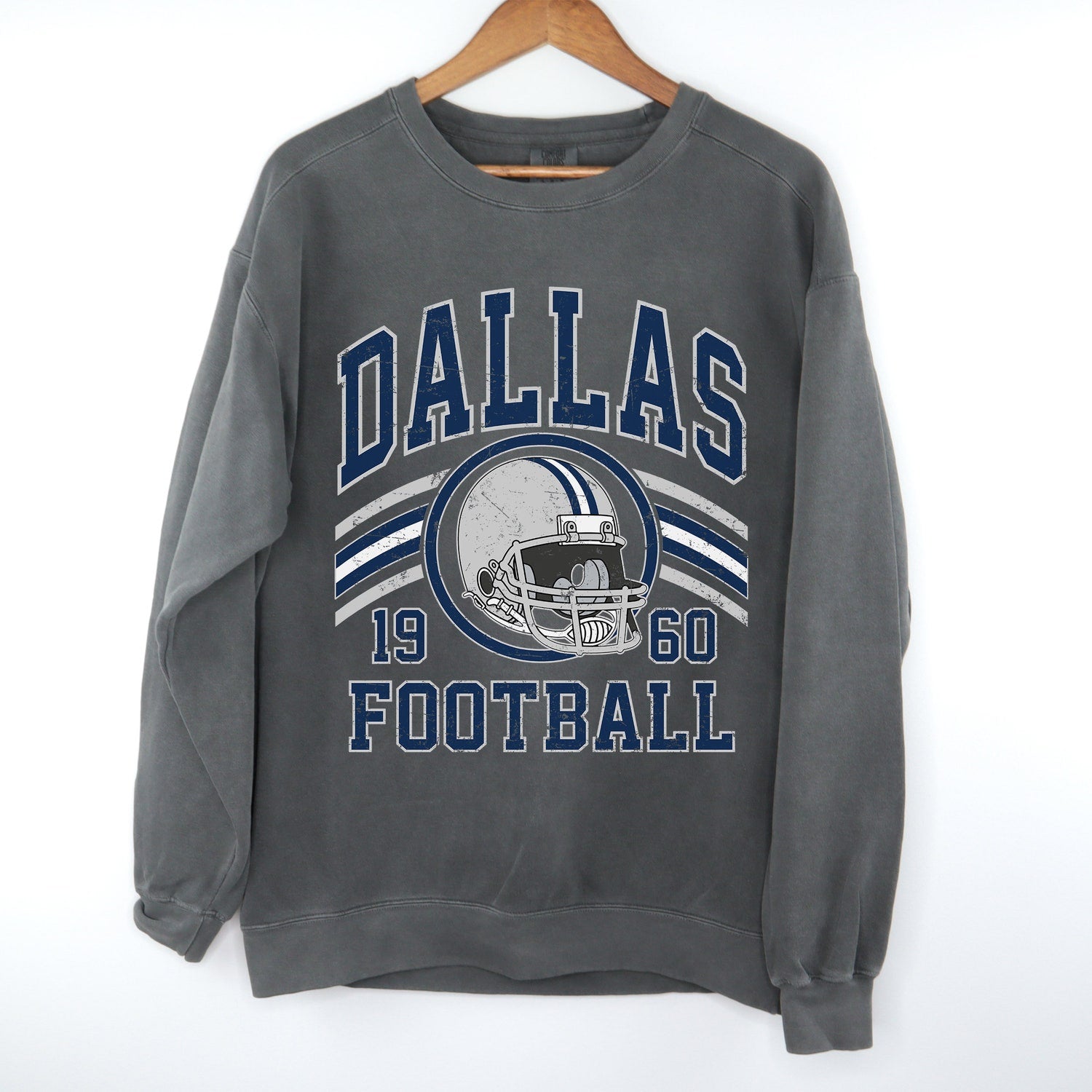 Dallas Football Vintage Sweater, Dallas Football Women's Gift, Dallas Football Retro Crewneck For Him, Dallas Football Sweatshirt For Women