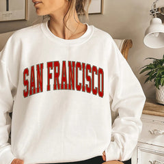 Women's San Francisco Football Crewneck, San Francisco Retro Football Sweatshirt, San Francisco Football Gift, San Francisco Sweater