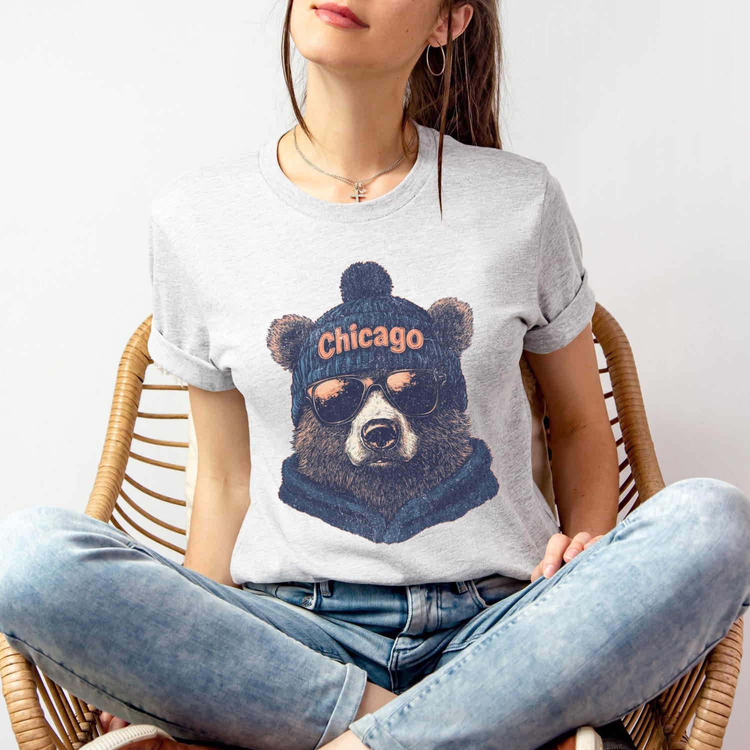 Vintage Chicago Football Sweatshirt, Trendy Fan Gifts, Game Day Apparel, Team Crewneck, Chicago Bears Fan Gear