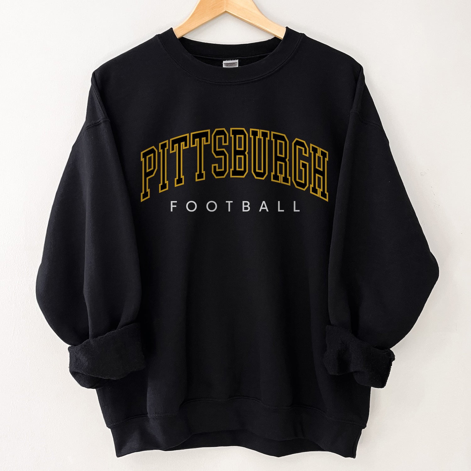 Retro Pittsburgh Football Sweater, Pittsburgh Football Vintage Crewneck, Pittsburgh Men's Sweatshirt, Pittsburgh Football Gift For Her