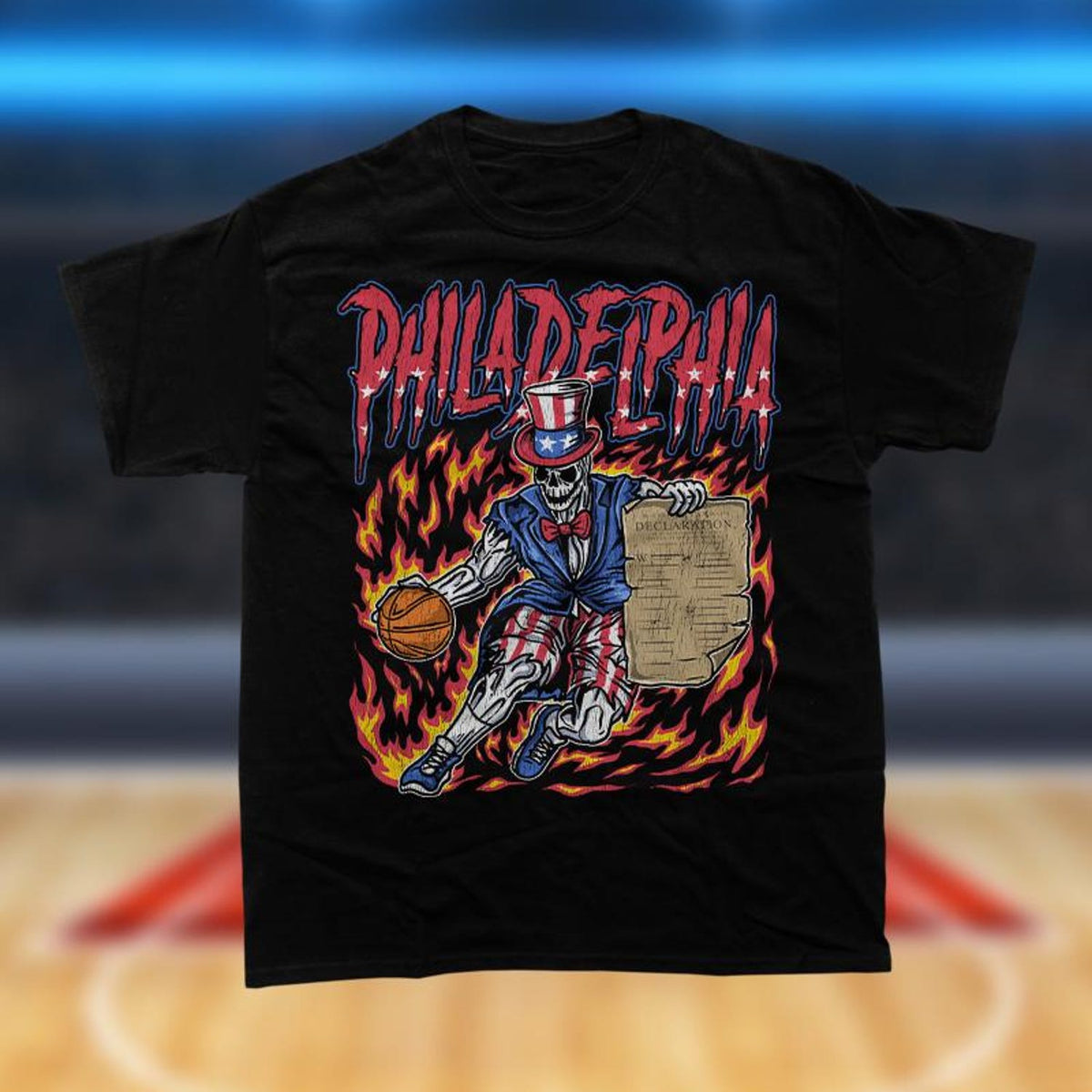 Philadelphia Basketball, 76ers, Graphic Tees, Skeleton Shirt, Merch Tee, Gift Shirt, Bootleg Shirt, Vintage Shirt, NBA Shirt