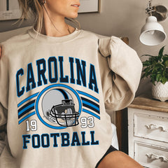 Carolina Football Sweatshirt, Football Fan Crewneck, Retro Carolina Football Gift for Women, Carolina Clothing, Football Sweatshirt