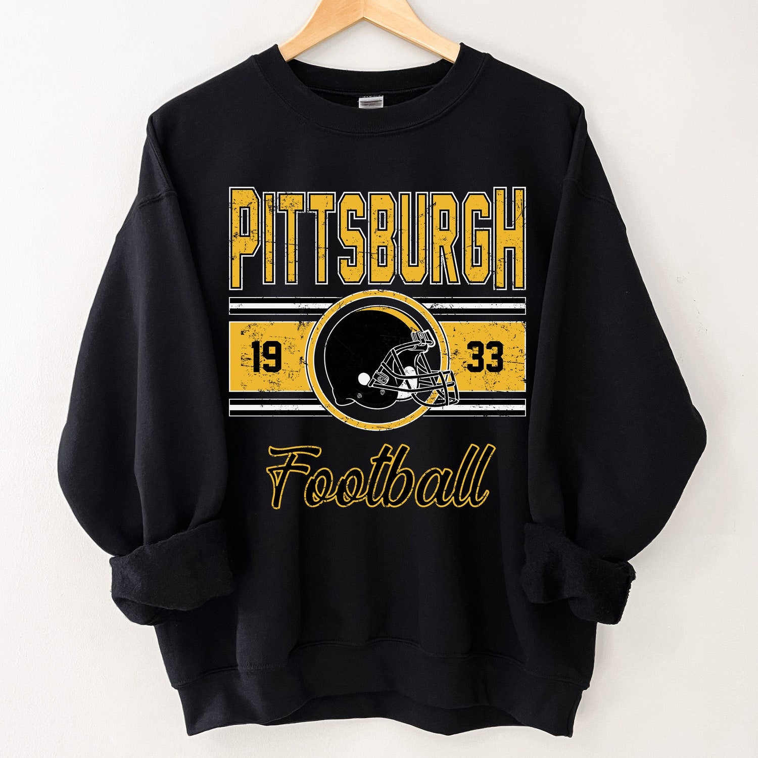 Pittsburgh Retro Gift For Him, Vintage Pittsburgh Football Sweater, Pittsburgh Football Sweatshirt For Women, Pittsburgh Football Crewneck