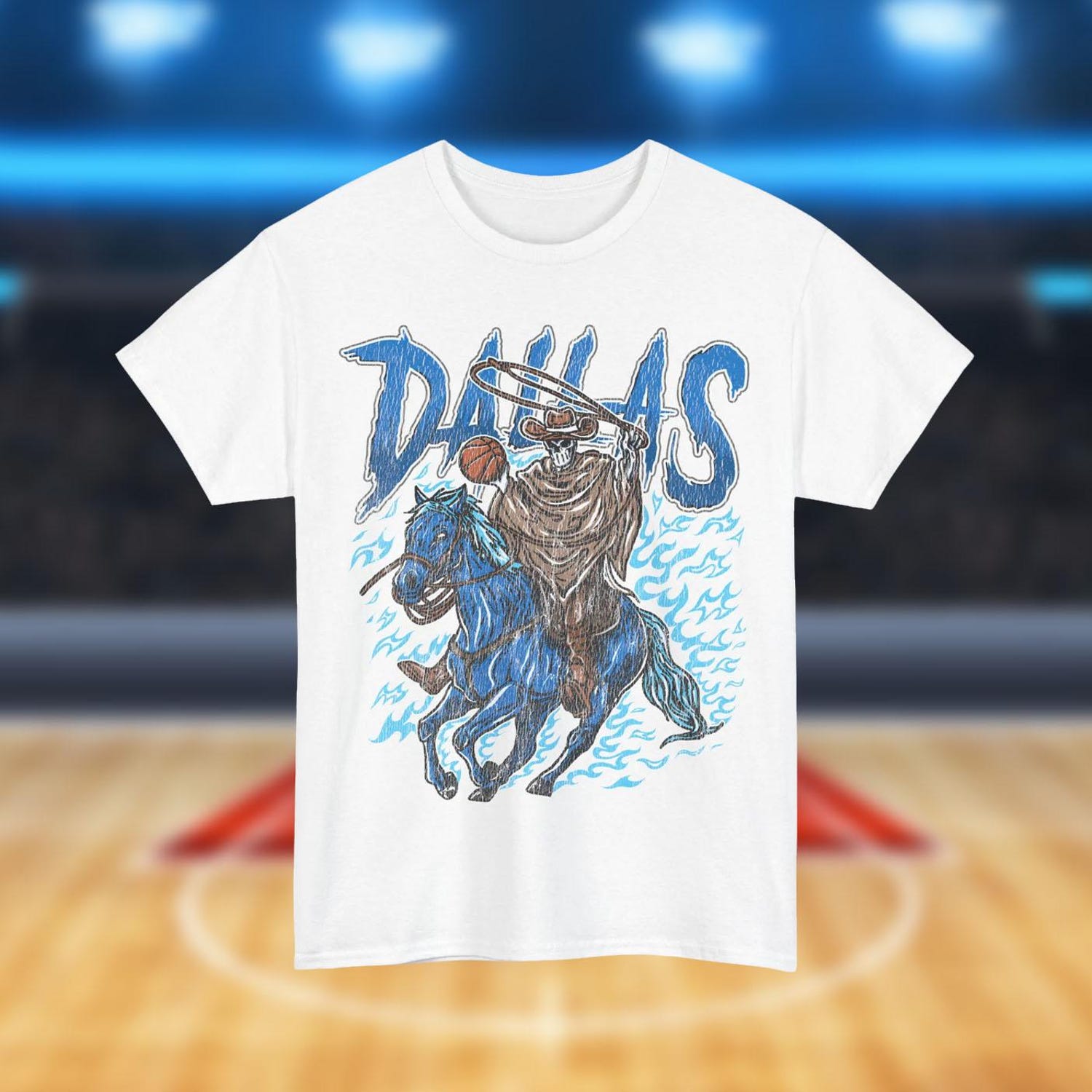 Dallas Basketball Shirt - Graphic Tees - Skeleton Shirt - Merch Tee - Gift Shirt - Bootleg Shirt - Vintage