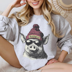 Vintage Washington Football Sweatshirt, Trendy Crewneck Pullover for Game Day Fans, Unisex Heavy Blend Sweatshirt, Washington Football