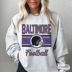 Baltimore Football Sweatshirt, Football Fan Crewneck, Retro Baltimore Football Gift for Women, Baltimore Clothing, Football Sweatshirt