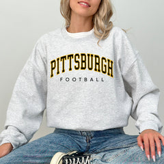 Retro Pittsburgh Football Sweater, Pittsburgh Football Vintage Crewneck, Pittsburgh Men's Sweatshirt, Pittsburgh Football Gift For Her