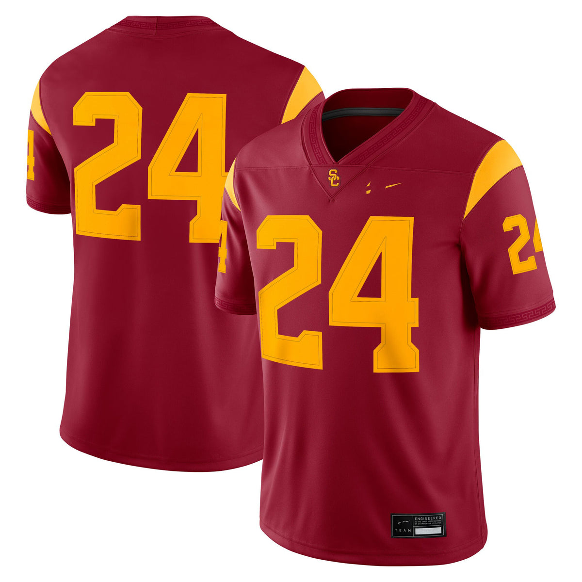 USC Trojans #24 Cardinal Football Jersey NCAA College Game Day 2025