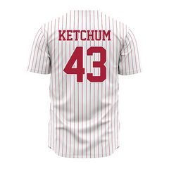 Teepact Jack Ketchum 43 Alabama NCAA Baseball Jersey