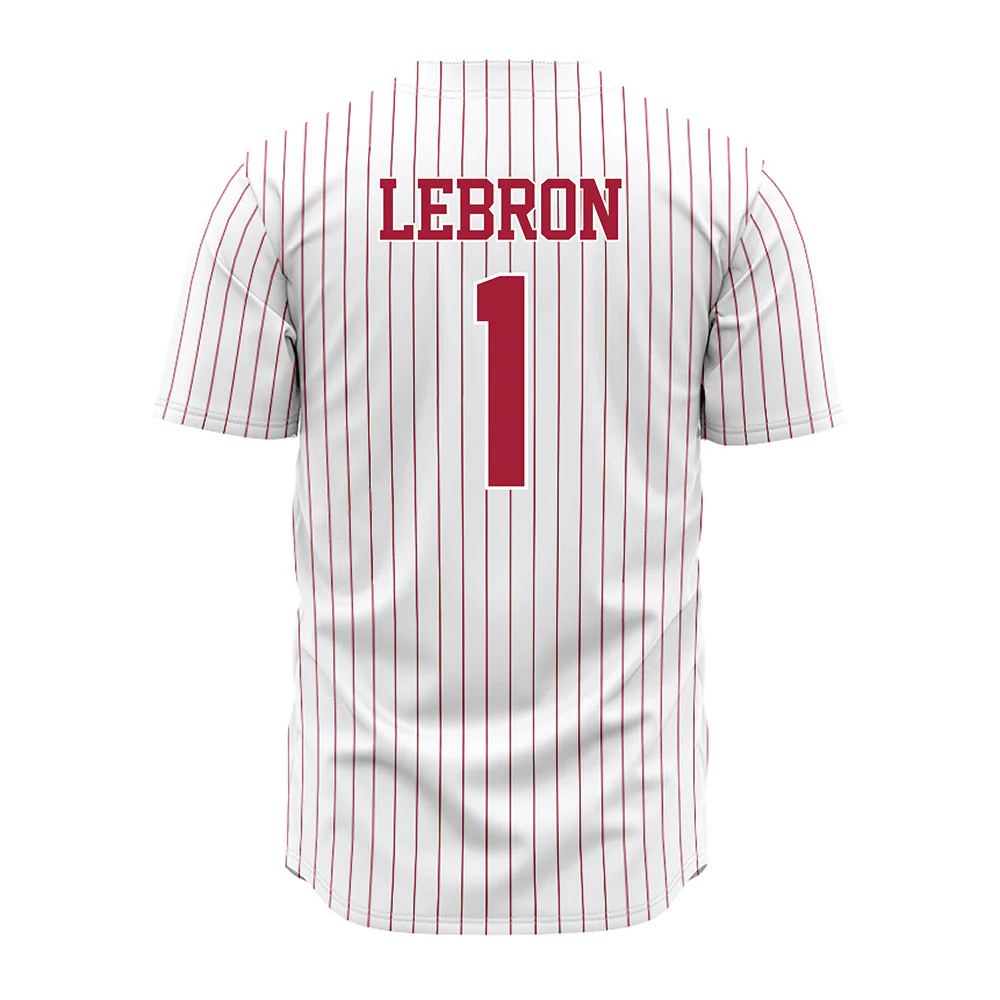 Teepact Justin Lebron 1 Alabama NCAA Baseball Jersey